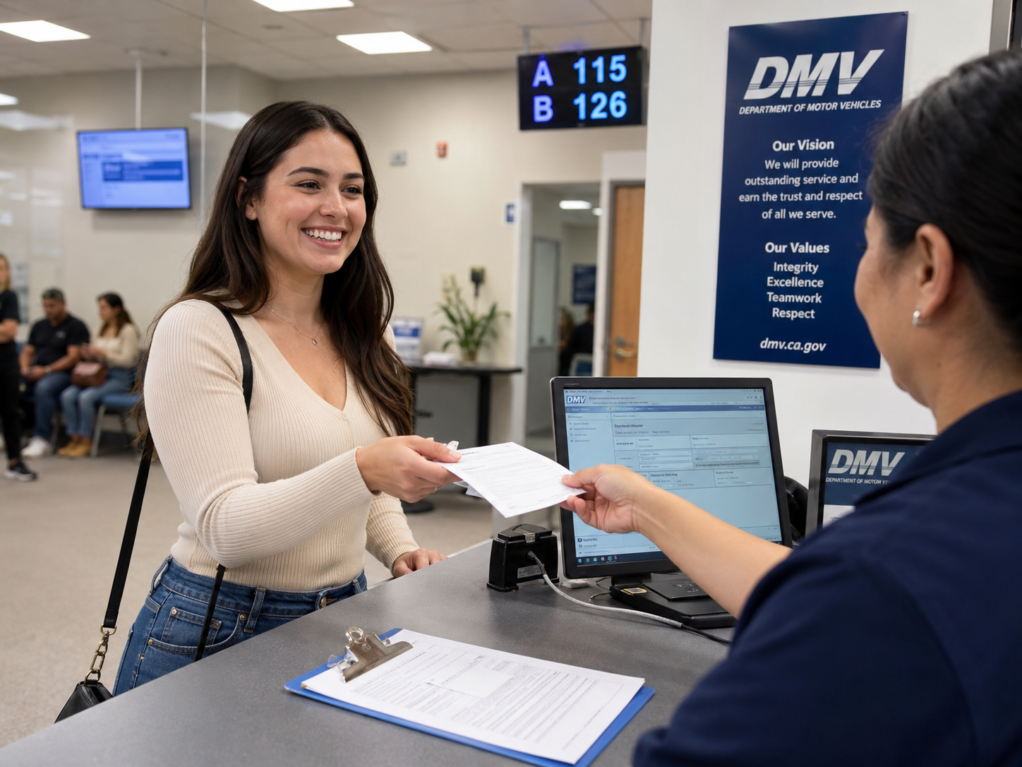 Adult getting an instruction permit