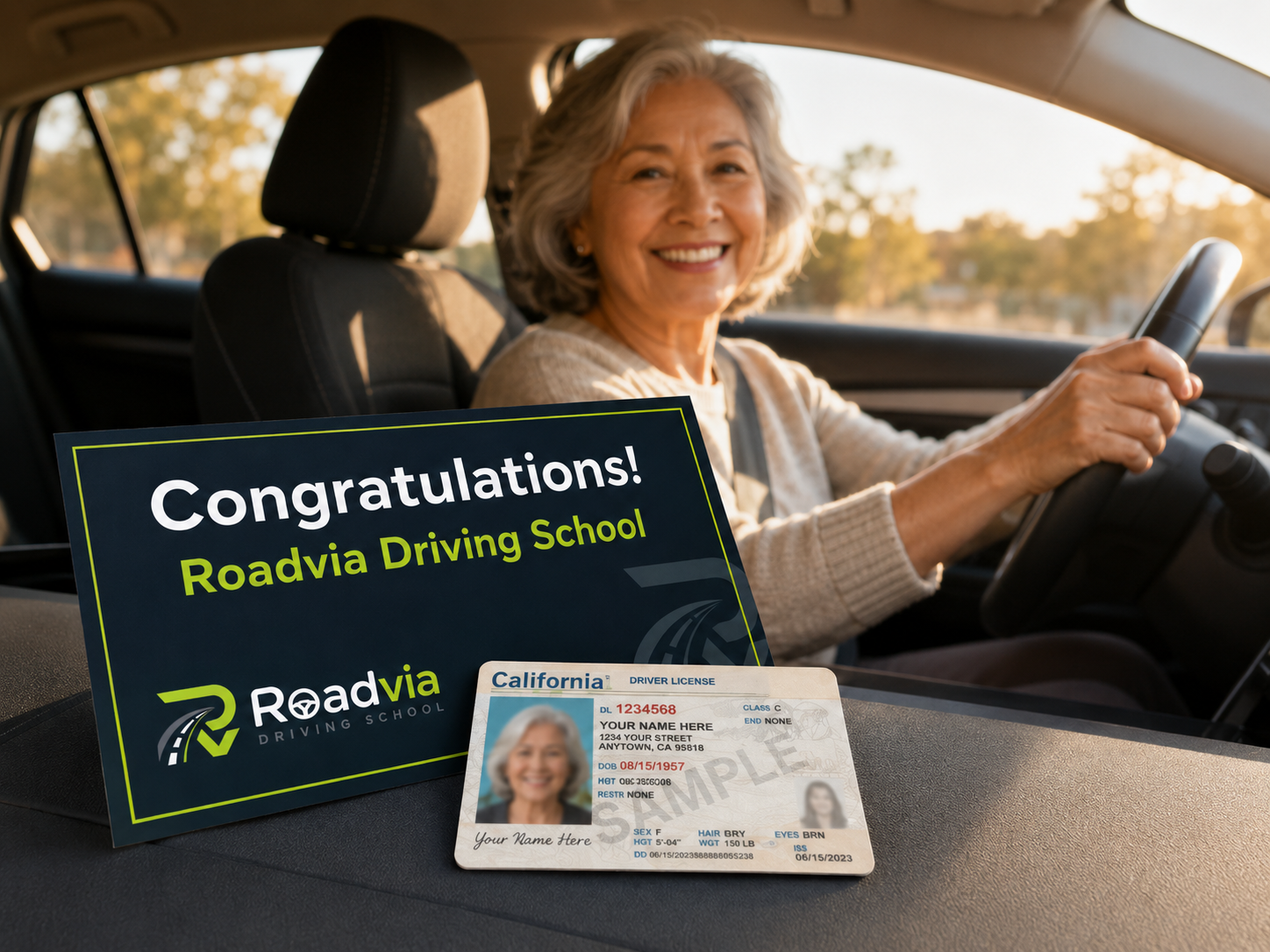 Sample senior refresher driving success visual